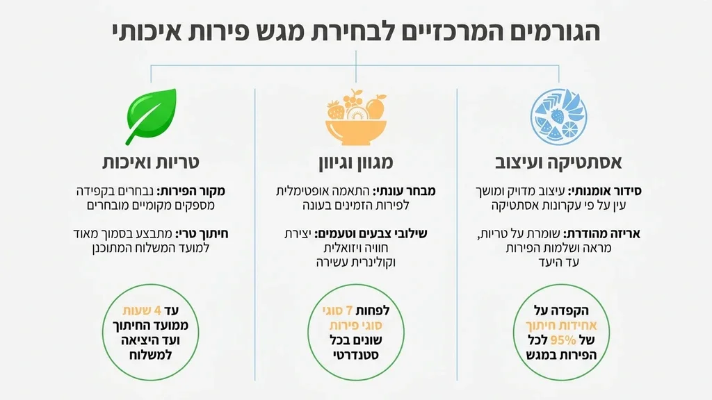 מגש פירות צבעוני וטרי מוכן למשלוח